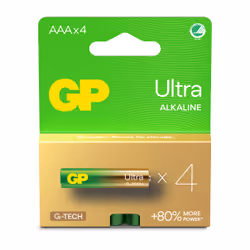 GP Batteries Ultra Alkaline GP24AU, Batterie à usage unique, AAA, Alcaline, 1,5 V, 4 pièce(s), Cd (cadmium), Hg (mercure)