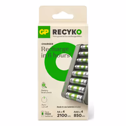 GP Batteries ReCyko+ E821, Hybrides nickel-métal (NiMH), AA, AAA, 8 pièce(s), Piles fournies