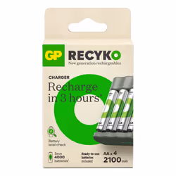 GP Batteries ReCyko+ B441, Hybrides nickel-métal (NiMH), AA, 4 pièce(s), Piles fournies