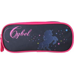 Trousse Scolaire - NO NAME - Cybel - 2 Compartiments - Marine et Rose - 23x7x10cm