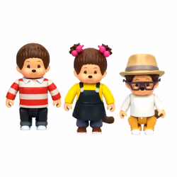 Silverlit Monchhichi Pack 3 Figurines Kauri, Saule Et Hanae, Figurine à collectionner, Film et série TV
