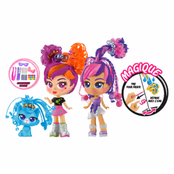Silverlit Curligirls And Pet Twin Set ( 2 Poupees 1 Animal)