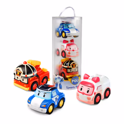 Silverlit Pack De 3 Véhicules Robocar À Friction, 3 an(s), Métal, Multicolore