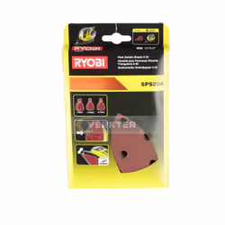 Papier abrasif + papier abrasif pour les zones difficiles d'accès RYOBI SPS20A; K80, K100, K120; 20 unités