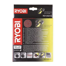 Lot de 10 disques abrasifs - 125mm - Grain 100, 120, 240 et 320 - RO125A10 - Ryobi