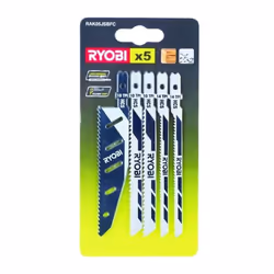 Description générale Le lot de 5 lames spéciales scie sauteuse RYOBI OnePlus 100 mm RAK05JSBFC est idéal pour remplacer les l ...