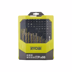 Présentation : Coffret RYOBI 86 accessoires mixtes - perçage et vissage RAK86MIXC qui comprend 31 accessoires de perçage bois ...