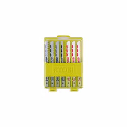 Présentation : Ce coffret de 10 lames pour scie sauteuse RYOBI 102 mm bois - plastique - bimétal RAK10JSB est idéal pour l'ut ...