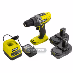 Perceuse Ryobi R18DD3-220S; 18 V; 2x2,0 Ah accu.