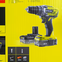 Perceuse Ryobi R18DD3-220S; 18 V; 2x2,0 Ah accu. - Vue supplémentaire 6