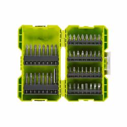 Présentation : Un coffret antichocs empilable RYOBI 48 embouts de vissage mixtes - porte-embouts RAK48SSD contenant tout le n ...