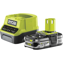Ryobi - Pack batterie 18V One+ 1.5Ah LithiumPlus et chargeur rapide 2.0Ah RC18120-115