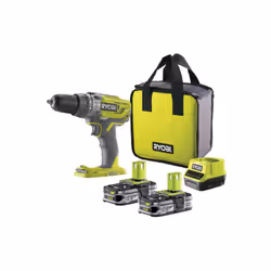 Présentation : Perceuse-visseuse à percussion RYOBI 18V One+ - 2 Batteries 1.5Ah - 1 Chargeur - R18PD3-215S parfaite pour le  ...