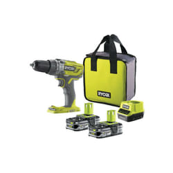 RYOBI Perceuse-visseuse à percussion 18V One+ - 2 Batteries 1.5Ah - 1 Chargeur - R18PD3-215S