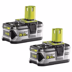 Set 2x RYOBI ONE+ RB18L50 18V 5.0Ah – batterie puissante à longue autonomie