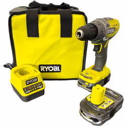 Contenu de la livraison: - 1x Ryobi R18DD3 Perceuse-visseuse sans fil - 2x Ryobi 18 V 1,5 Ah batterie Lithium+ - 1x Ryobi RC1 ...