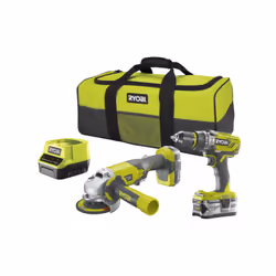 Description générale Le pack RYOBI 18V comprend deux outils essentiels pour tout projet de bricolage : une perceuse-visseuse  ...