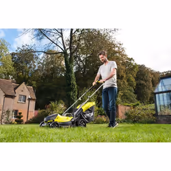 Ryobi OLM1833B Tondeuse à Gazon Poussée Batterie 18V 33 cm Noir Vert - Vue supplémentaire 10
