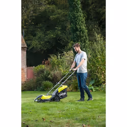 Ryobi OLM1833B Tondeuse à Gazon Poussée Batterie 18V 33 cm Noir Vert - Vue supplémentaire 6