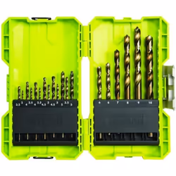 Coffret empilable RYOBI 19 forets HSS metal RAK19HSS2