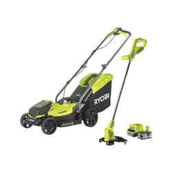 Ryobi - Tondeuse poussée 18V One+ RLM18X33B40 - Batterie 4.0Ah - Chargeur - Coupe-bordures OLT1825M offert