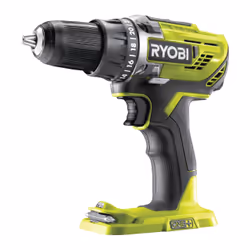 Ryobi R18DD3-0, Perceuse à poignée pistolet, Sans clé, 1,3 cm, 1800 tr/min, 3,8 cm, 1,3 cm