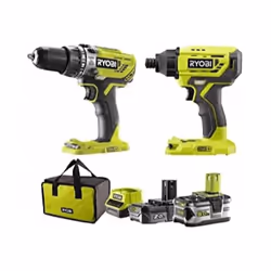 Description générale La perceuse-visseuse à percussion sans fil RYOBI One+ 18V R18PDID2-252S est un outil polyvalent et puiss ...