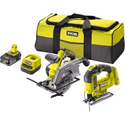 Une Batterie 2,5 Ah Un Chargeur Un Grand Sac de Transport 2 Outils: 1- Scie circulaire 18 V One+ (R18CS-0) CARACTÉRISTIQUES L ...
