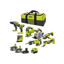 Ryobi - Pack Combo 8 outils - 2 batteries 5.0Ah et 1 batterie 2.0Ah - 1 chargeur - R18CK8-3552T