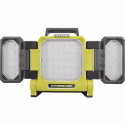 CARACTÉRISTIQUES Technologie hybride : fonctionne avec des batteries Ryobi 18 V et un câble 3 panneaux lumineux qui atteignen ...