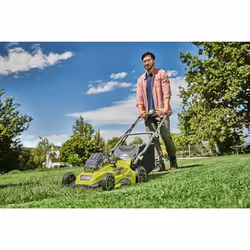 Ryobi RLM36X41H50PG tondeuse à gazon Tondeuse à gazon poussée Batterie Noir, Vert clair
