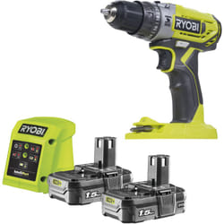 Ryobi - Perceuse à percussion R18PD2-215G 18 v (2 x 1,5 Ah)