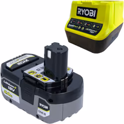 Contenu de la livraison: - 1x RYOBI RB18L50 Batterie Li-Ion 18 V 5,0 Ah / 5000 mAh - 1x RYOBI RC18120 chargeur rapide de batt ...