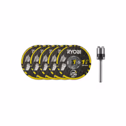 Présentation : Ce lot 6 disques à tronçonner - 1 mandrin Twist Lock RYOBI - RAR301-6 - 3,2mm est compatible avec tous les min ...