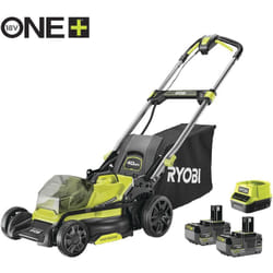 Ryobi - Tondeuse à gazon sans balais 18 v one+, coupe 46 cm (2 batteries 18 v x 5 Ah) RY18LMX46A-250