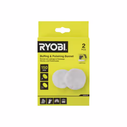 Présentation : Ce lot de 2 bonnets RYOBI - RAEPB150 - 150mm comprend un 1 bonnet de polissage et 1 bonnet en tissu éponge . I ...