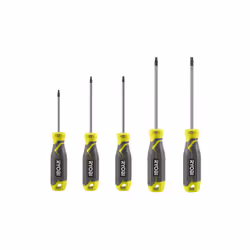 Présentation : Le jeu de 5 tournevis magnétiques Torx RYOBI - RHSDST5 est un ensemble d'outils qui possèdent un revêtement ma ...