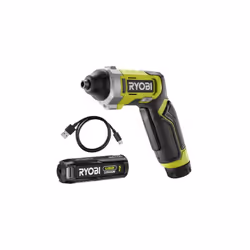 Présentation : Ce tournevis RYOBI 4V USB Lithium - 1 batterie 2,0Ah - coffret 10 embouts - RSD4-120T est un outil petit et pr ...