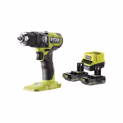 Présentation : La perceuse à percussion Brushless 18V RYOBI - 54 Nm - 2 Batteries 2,0Ah - Chargeur - RPD18BL1-2C20S est un ou ...