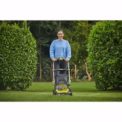 Ryobi RY18LMX40C-150 Tondeuse à gazon poussée Batterie Noir, Métallique, Jaune