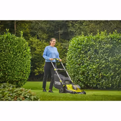 Ryobi RY18LMX40C-150 Tondeuse à gazon poussée Batterie Noir, Métallique, Jaune - Vue supplémentaire 7