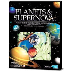 Kit de création du système solaire avec 100 étoiles phosphorescentes - 4M - KIDZ LABS