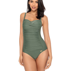 Lascana - Maillot de bain amincissant 1 pièce TK-5  B à E - TK-5 - Maillots de bain 1 pièce - Kaki - 105E