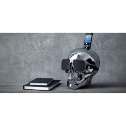 Jarre Technologies AeroSkull HD + Système d’enceinte portable 2.1 Chrome, Argent 90 W