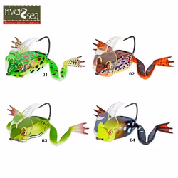 Leurre Souple - RIVER 2 SEA - Dahlberg Diver Frog - Couleur Verte - Pêche du Carnassier - Modèle 03