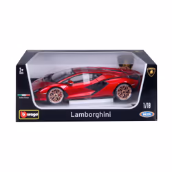 BBURAGO 1/18 LAMBORGHINI SIAN Hybride - Rouge