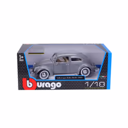 BBURAGO 1/18 VOLSKWAGEN COCCINELLE KAFER BEETLE 1955 - Gris - Vue supplémentaire 4