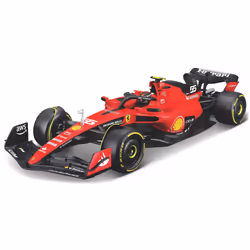 BBURAGO Ferrari F1 #55 Carlos Sainz SF-23 F1, Modèle de voiture de sport, Pré-assemblé, 1:18, Ferrari F1, Unisexe, Métal, Pla ...