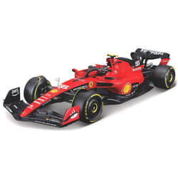 BBURAGO Ferrari F1 #55 Carlos Sainz SF-23 F1 Modèle de voiture de sport Pré-assemblé 1:18