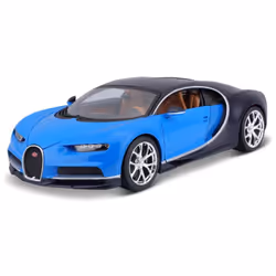 BBURAGO Bugatti Chiron, Modèle de voiture de sport, Pré-assemblé, 1:18, Bugatti Chiron, Mâle, Noir, Bleu